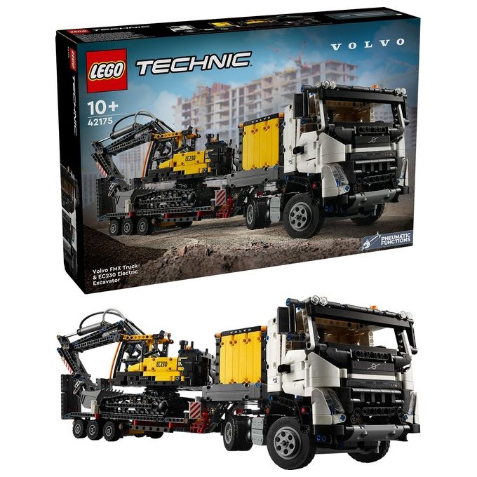 Lego Technic Autocarro Volvo FMX Ed Escavatore Elettrico EC230