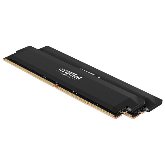 Crucial Pro RAM DDR5 32GB Kit (2x16GB) 6400MHz CL38 Memoria Overclocking Gaming Intel XMP 3.0 - AMD EXPO Memoria PC RAM DDR5 32GB Nero - CP2K16G64C38U5B