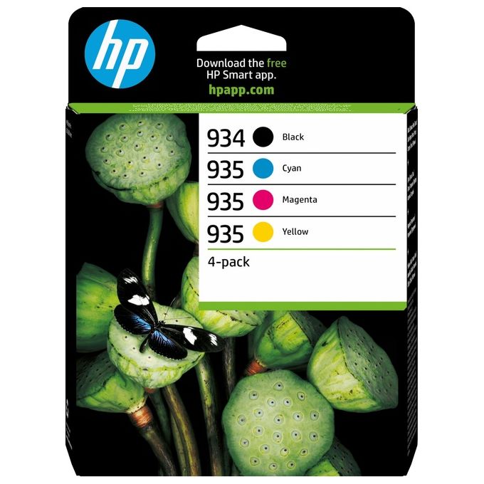HP 934XL-935 Cartuccia Originale 4 Pezzi Resa Standard Nero-Ciano-Magenta-Giallo