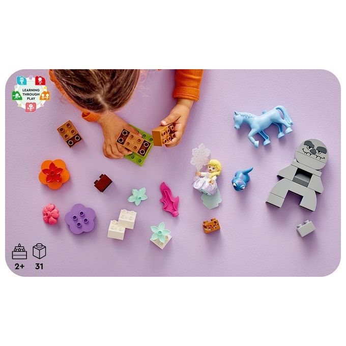 LEGO DUPLO Disney 10418 Elsa e Bruni nella Foresta Incantata, Gioco per Bambini 2+ con il Cavallo Giocattolo Nokk di Frozen 2