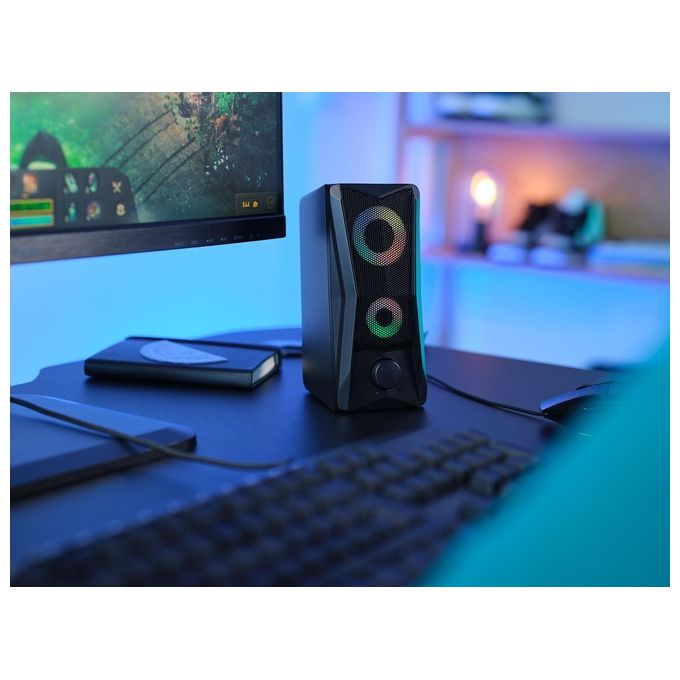 Trust GXT 606 JAVV Casse PC Gaming 2.0 Nero Cablato 12W