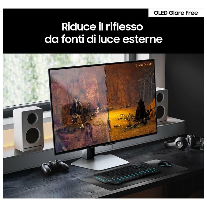 Samsung Monitor Gaming Samsung Odyssey G8 G80SD (LS32DG800SUXEN) 32'' OLED Flat UHD (3840 x 2160) 0.03ms(GTG) 240Hz Max. FreeSync Premium Pro HDR10+ Gaming Silver