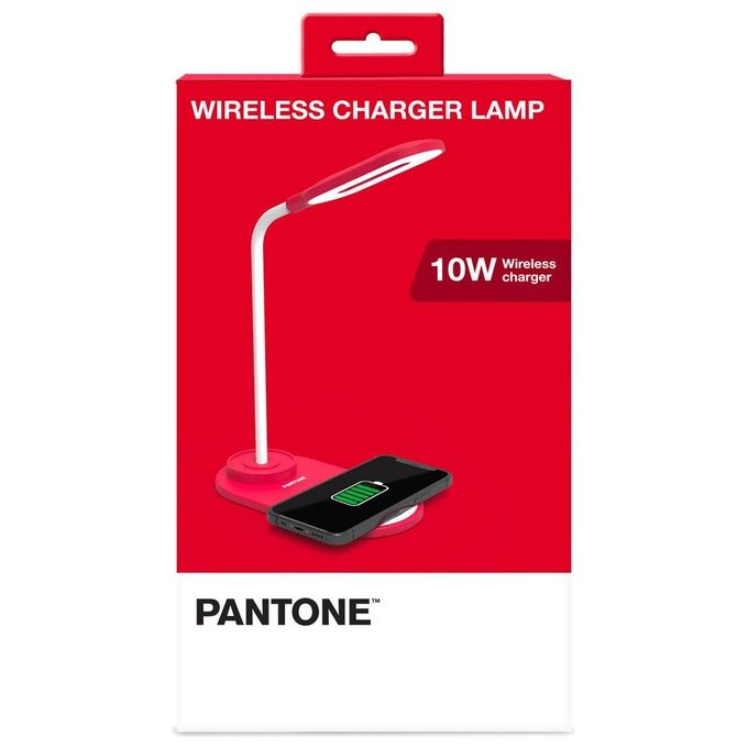 Pantone Wireless Charger Lamp Mini Rosso