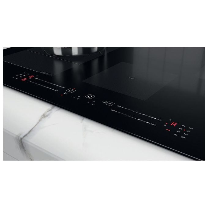 Whirlpool WFS0377NEIXL Piano Cottura a Induzione 4 Zone 77 cm Nero