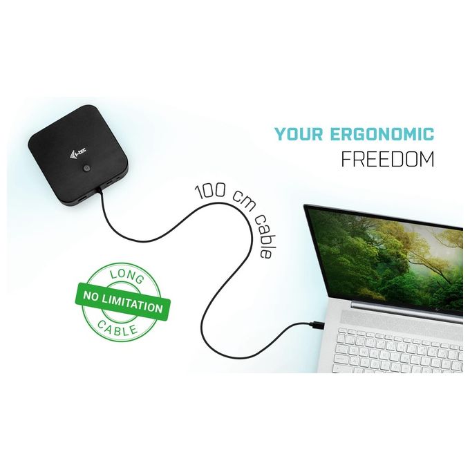 I-Tec Usb-C Dual Display Docking Station con Power Delivery 100W e Caricatore Universale 112W