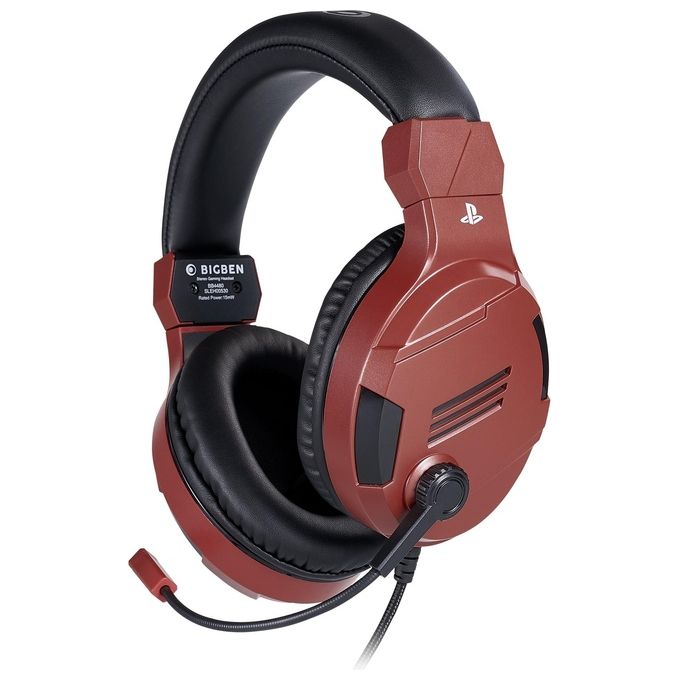 Bigben Interactive Cuffia Gaming Licenza Sony Rossa