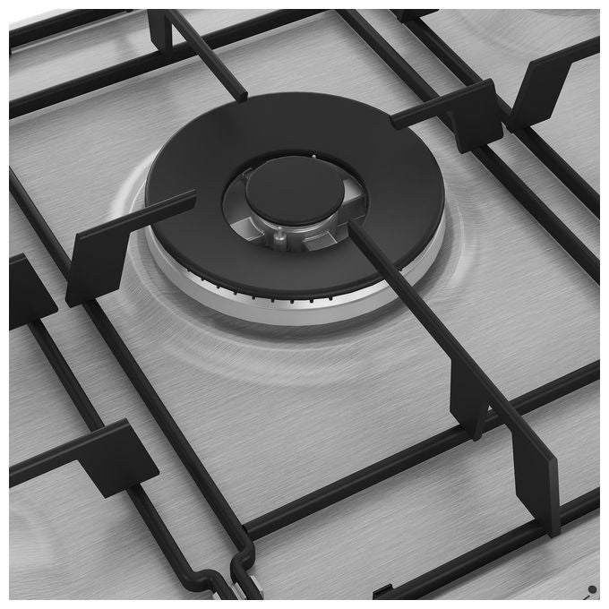 BEKO HIAW75223SXE Piano Cottura Acciaio Inossidabile da Incasso 75cm a Gas 5 Fornelli
