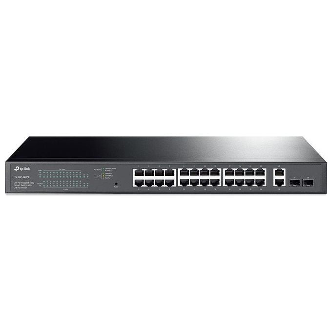 TP-Link TL-SG1428PE Switch di Rete Gestito L2 Gigabit Ethernet 10-100-1000 Supporto Power over Ethernet 1U Nero