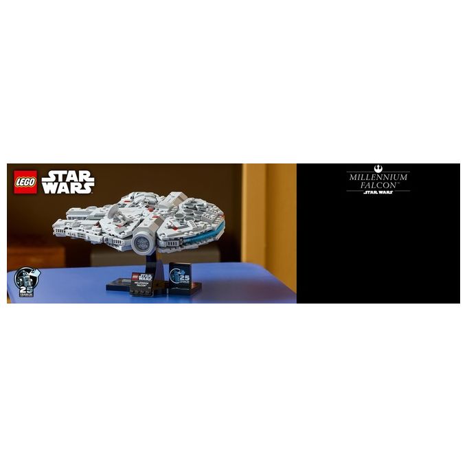 LEGO Star Wars 75375 Millennium Falcon, Modellino da Costruire di Astronave per Adulti, Idee Regalo Lui, Lei, Marito o Moglie