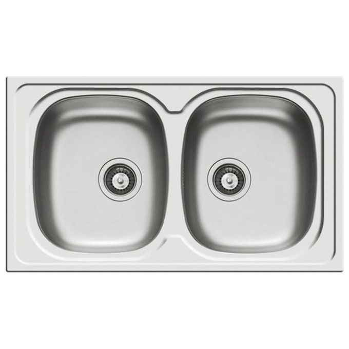 Elleci LIO450SAC Osaka 450 Lavello Inox 2 Vasche 86 cm Satinato cartone