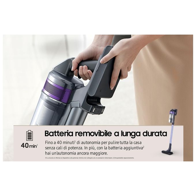 Samsung VS15A6031R4 Scopa elettrica Jet 60 Turbo senza filo finitura violet