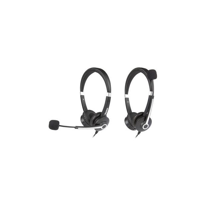 Hamlet HHEADM-UJS Cuffia Auricolare A Padiglione con Microfono Cablato USB Tipo A e Jack 3.5 mm Nero