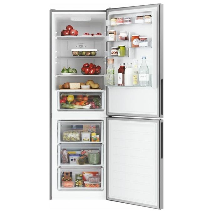 Candy CCE4T618ES Fresco Frigorifero Combinato Libera Installazione 341 Litri Classe Energetica E Total No Frost Circle+ Trattamento antimuffa 185cm Argento