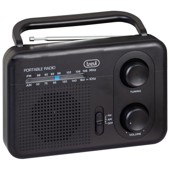 Trevi 0RA7F6400 Radio Portatile Analogico Nero