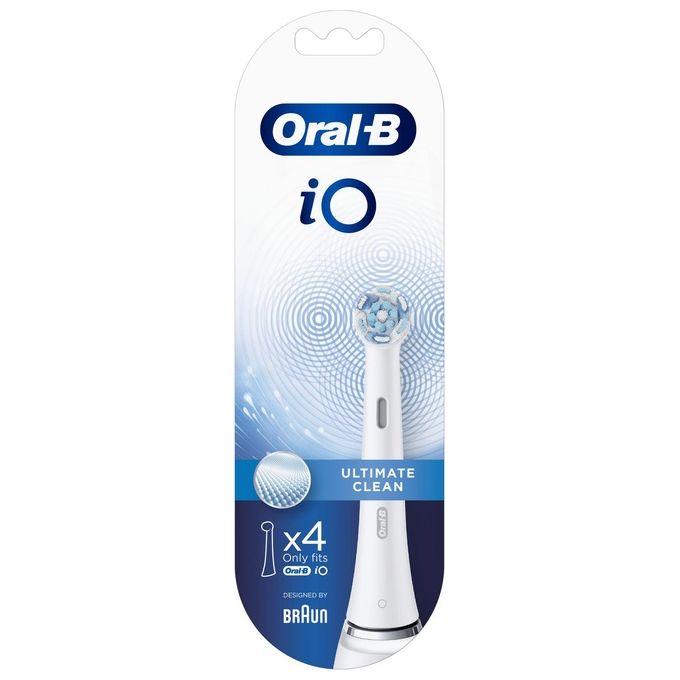 Braun Oral-B iO Ultimate Clean Testina per Spazzolino 4 Pezzi Bianco