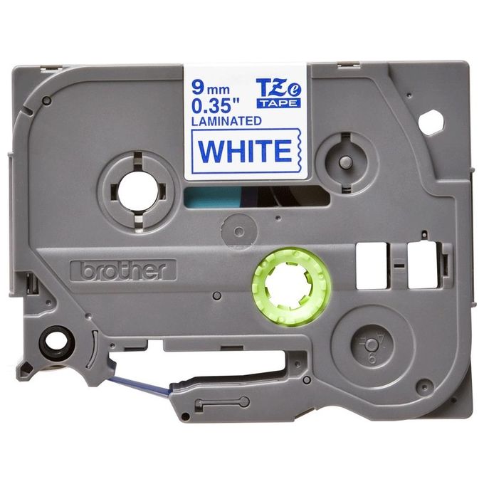Brother TZE223 Nastro Blu su Bianco Larghezza 9mm Lunghezza 8mt