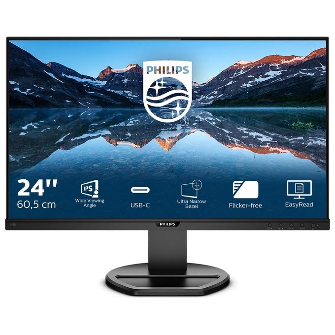 Philips 243B9-00 B-Line Monitor PC 23.8'' IPS Full HD 1920x1080 USB-C Docking 75Hz 4ms colore Nero