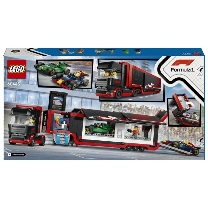 LEGO City Formula 1 Autotrasportatore F1 con monoposto RB20 e AMR24 F1 60445