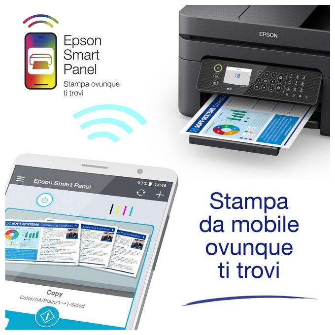 [ComeNuovo] Epson Workforce WF-2950DWF Stampante Multifunzione ad Inchiostro A4 5760x1440 Dpi 33 Ppm Wi-fi