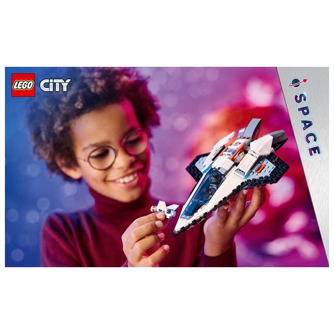 LEGO City 60430 Astronave Interstellare 60430-LEGO Giocattolo Gioco Spaziale per Bambini 6+ Anni con Navicella Minifigure e Drone Robot
