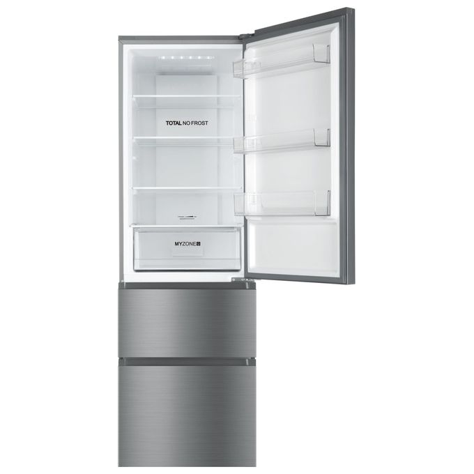 Haier 3D 60 Serie 3 HTR3619ENMN Frigorifero Combinato Libera Installazione 348 Litri Classe Energetica E Argento