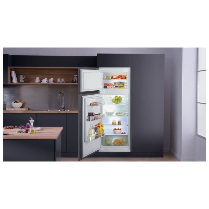 Hotpoint BD 2422 S-HA 1 Frigorifero Doppia Porta da Incasso 218 Litri Classe energetica F Guarnizione Antimuffa 144.1 cm Acciaio Inossidabile