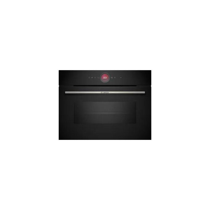 Bosch Serie 8 CMG7241B2 Forno da incasso compatto combinato a microonde 45 Litri Cleaning Assistance (idrolisi), ring digitale TFT touch Sistema di cottura automatico DishAssist 16 funzioni 45 cm Nero