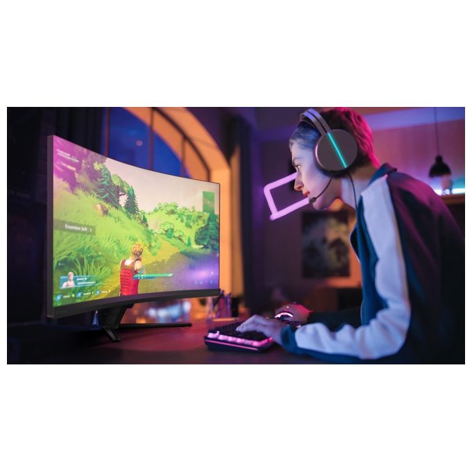 Philips Evnia 3000 34M2C3500L Monitor Gaming Curvo 32'' WQHD 180Hz 05ms FreeSync Premium HDR10 grigio scuro