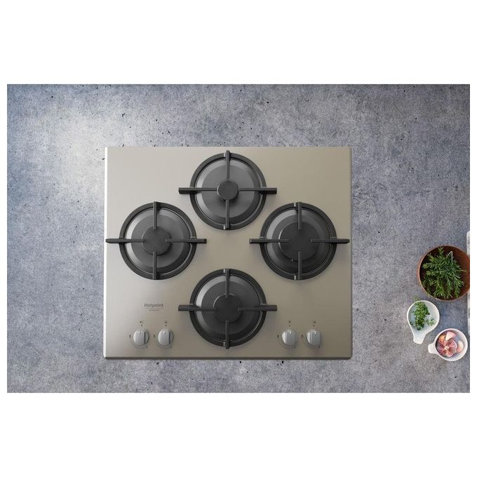 Hotpoint HAGD 61S-CH Piano Cottura a Gas 4 Zone 60cm  Champagne