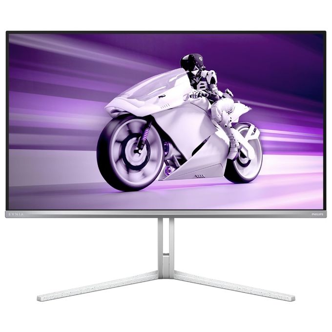 Philips Evnia 32M2N8900 Monitor da gioco OLED UHD da 32'' 240 Hz 003 ms HDR400 FreeSync Prem. Pro G-Sync comp. (3840x2160 2x HDMI 2.1 1x DP 1.4 1x USB-C (65 W PD) hub USB) bianco