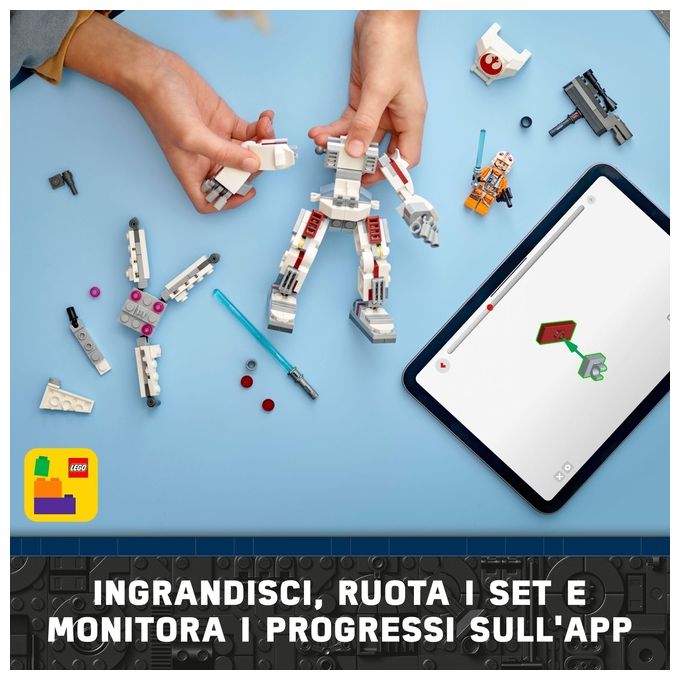 LEGO Star Wars Mech X-Wing di Luke Skywalker Veicolo Robot Giocattolo Simile all'Astronave Set di Giochi d'Avventura per Bambini e Bambine da 6 Anni in su Piccolo Regalo da Collezione 75390