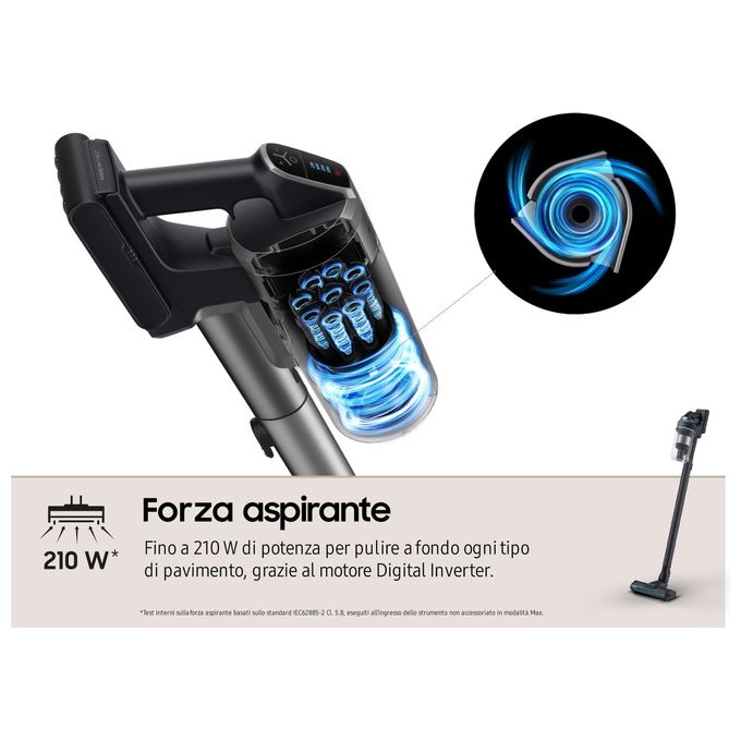 Samsung VS20C8524TB Scopa Elettrica senza Filo Jet 85 Complete 210W