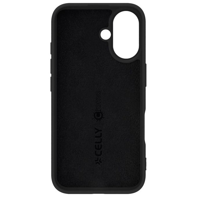 Celly Cromo Cover per iPhone 16 Nero