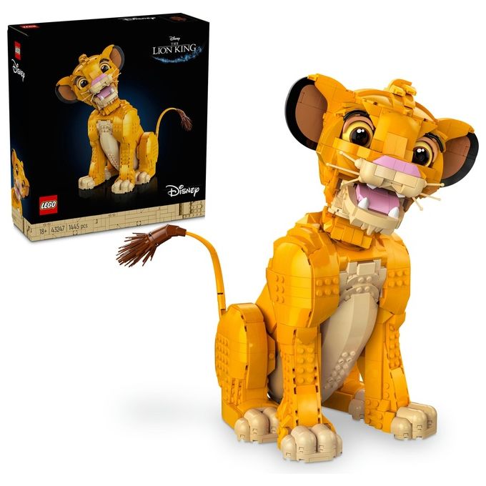 LEGO 43247 Disney Classic Set da Costruzione per Adulti Giovane Simba Re Leone 1445 Pezzi con Testa Mobile per Diverse Pose App LEGO Builder Compatibile colore Multicolore
