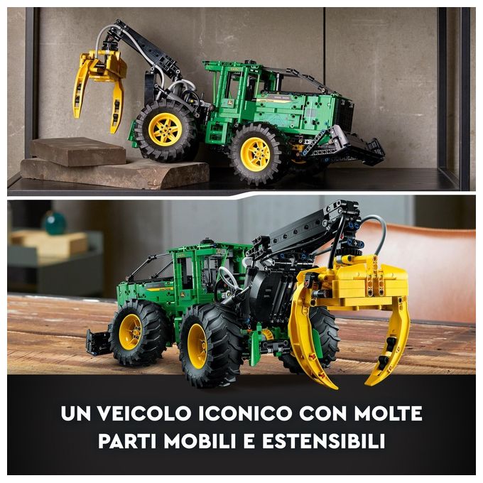 LEGO Technic 42157 Trattore John Deere 948L-II, Modellino da Costruire di Veicolo Giocattolo con Funzioni Pneumatiche e 4WD