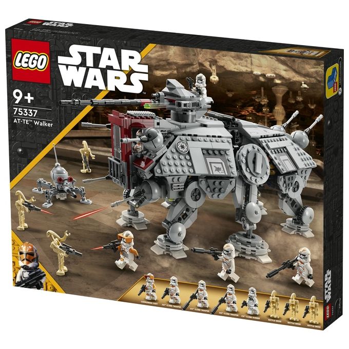 LEGO Star Wars 75337 Walker AT-TE, Modellino da Costruire, Gambe Snodabili, Cloni Soldato, Droidi da Battaglia e Droide Ragno