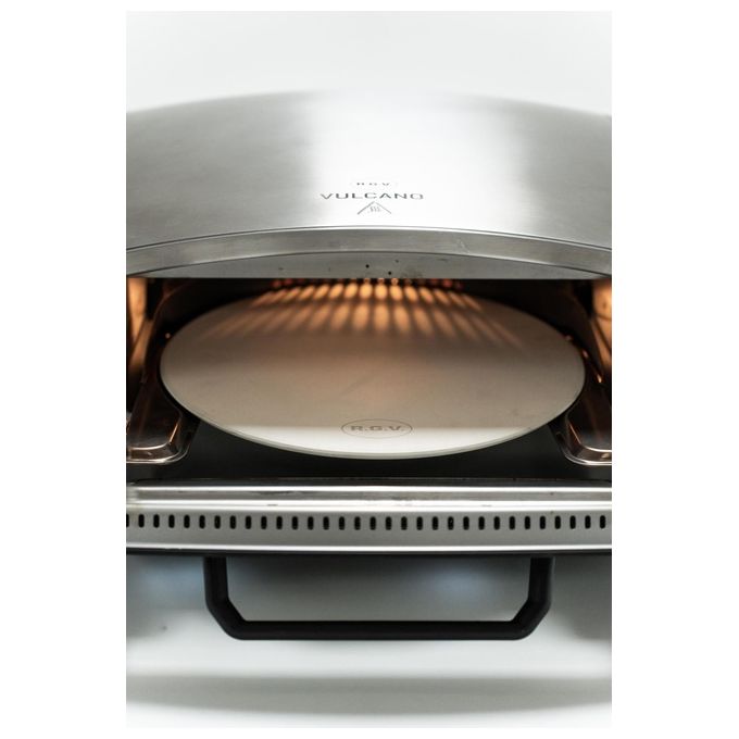 RGV Vulcano Forno Elettrico per Pizza Piatto Girevole Apertura a Slitta Temperatura 450°C Pizza Pronta in 2 Minuti