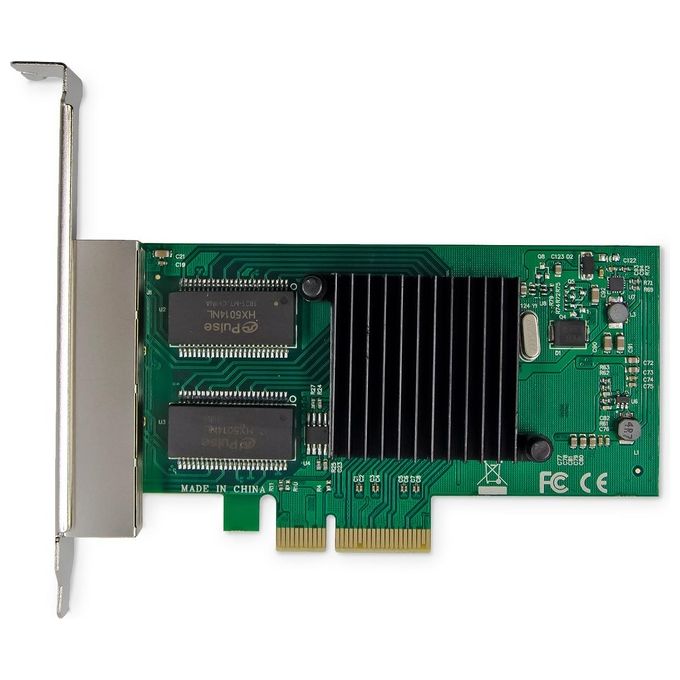 Digitus Scheda di Rete Gigabit Ethernet a 4 Porte Rj45 Pci Express Intel I350
