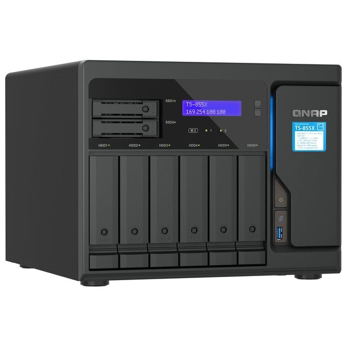 Qnap TS-855X SAN Tower Collegamento Ethernet LAN Nero C5125