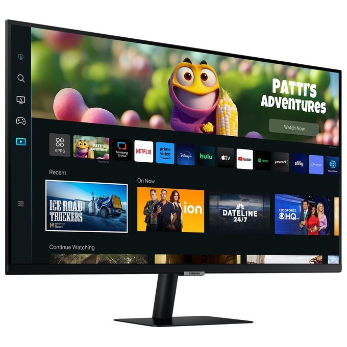 [ComeNuovo] Samsung Smart Monitor M5 LS27CM500EUXEN 27'' Full HD Flat, Piattaforma Smart TV (Amazon Video, Netflix), Airplay, Mirroring, Office 365, Wireless Dex, Gaming Hub, Altoparlanti Integrati, 2x HDMI