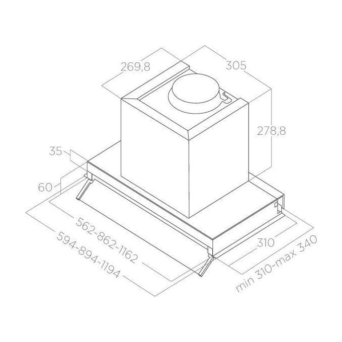 Elica PRF0097795A BOX IN PLUS IXGL-A-60 Cappa da Incasso Classe energetica B 3 Velocita' Aspirante 60 cm Inox-Vetro