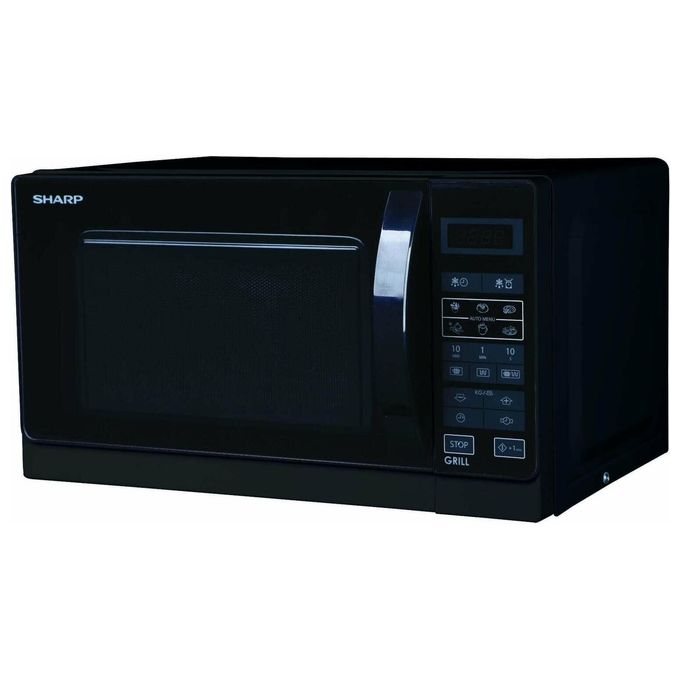Sharp R-742BKW - Forno a microonde combinato, 25 L, 900 W, Classe A, microonde e grill, Nero