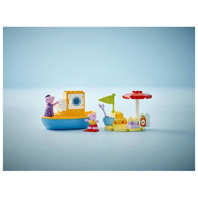 LEGO DUPLO Viaggio in Barca di Peppa Pig Giochi Educativi per Bambine e Bambini da 2 Anni Giocattolo per l'Apprendimento Prescolare da Costruire con 2 Personaggi Idea Regalo 10432