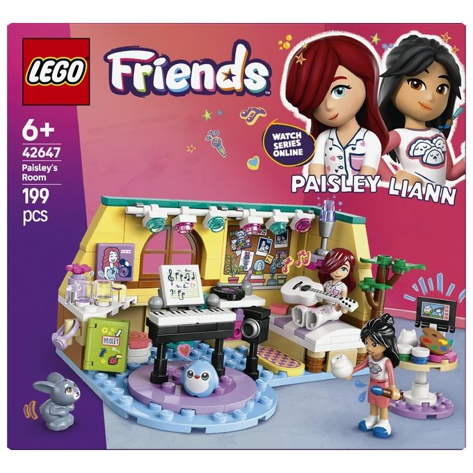 LEGO Friends La Cameretta di Paisley Giochi Educativi per le Abilita' Sociali per Bambine da 6 Anni Fan dell'Arte e Mestieri con 2 Personaggi e Strumenti Musicale Regalo Creativo a Tema Musica 42647