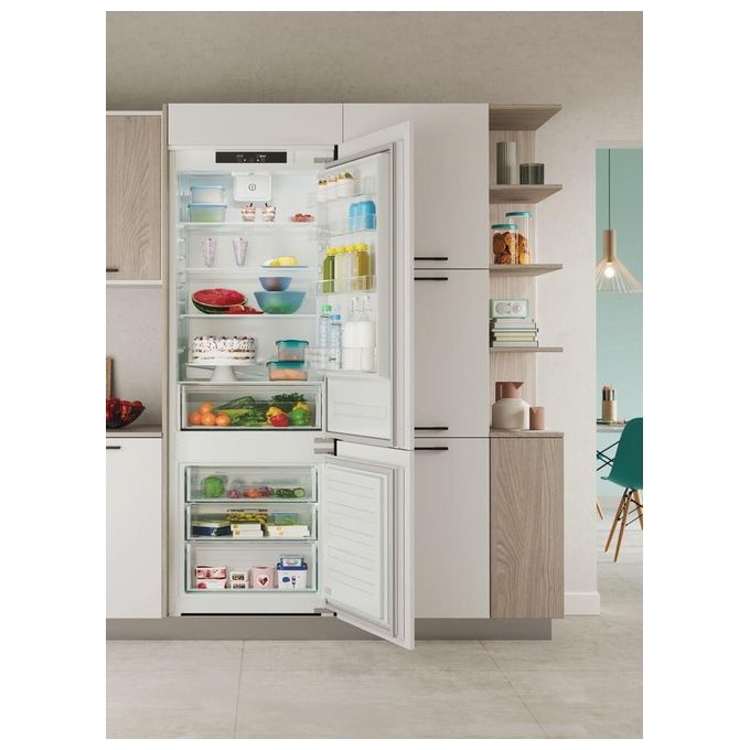 Indesit IND 401 Frigorifero Combinato da Incasso Capacita' 400 Litri Classe energetica F Low Frost Pure Wind Aircooler 193,5 cm Bianco