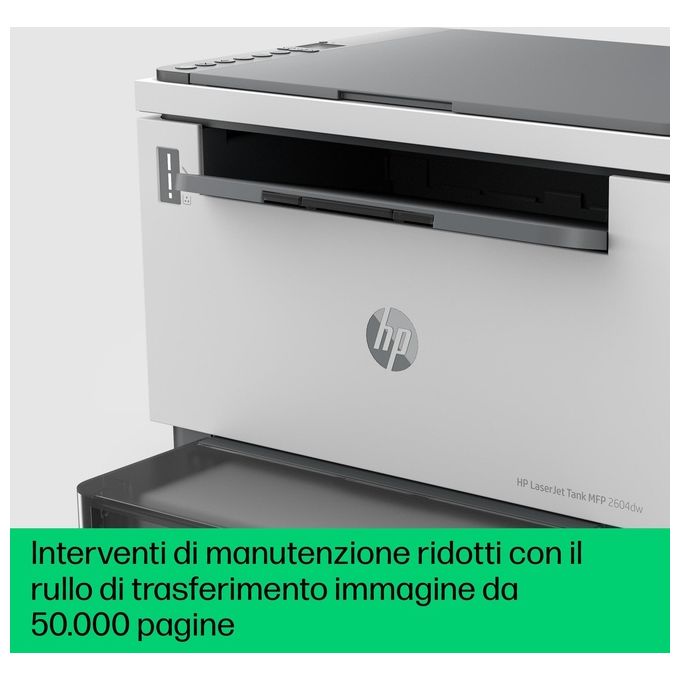HP LaserJet Stampante Multifunzione Tank 2604dw Bianco e Nero Wireless