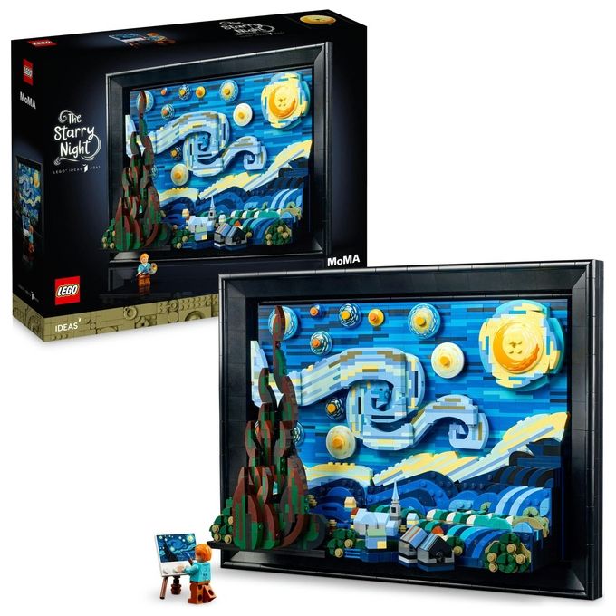 LEGO Ideas set costruzione 3D notte stellata di Van Gogh 2316 pezzi per adulti 21333