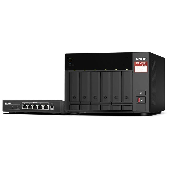 Qnap TS-673A NAS Tower Collegamento Ethernet LAN Antracite V1500B