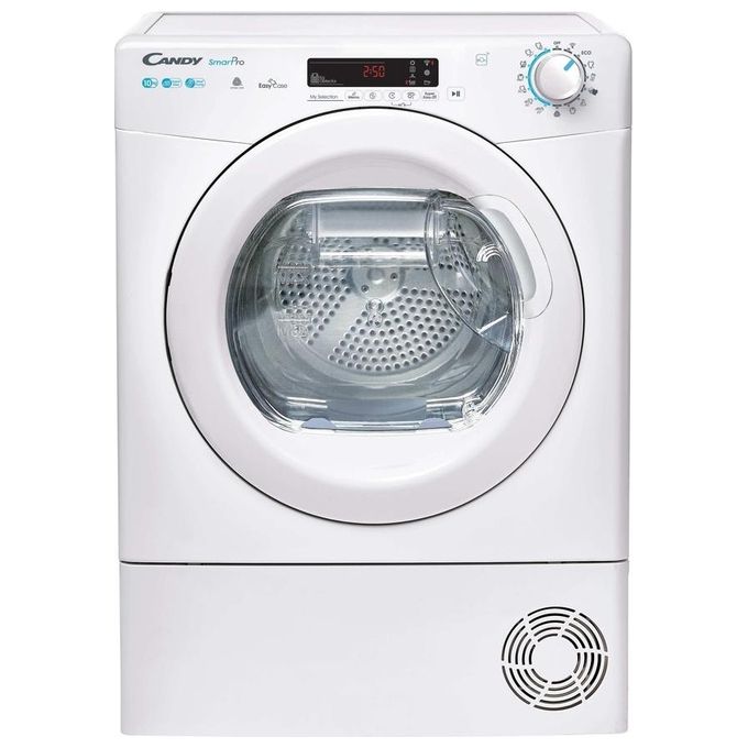 Candy Smart Pro CSOE H10A2DE-S – Asciugatrice a Pompa di Calore 10 kg, Classe A++, Cicli Rapidi e Controllo Remoto Wi-Fi, Funzione Easy Iron, (H85×L59,6×P60,7 cm), Bianco