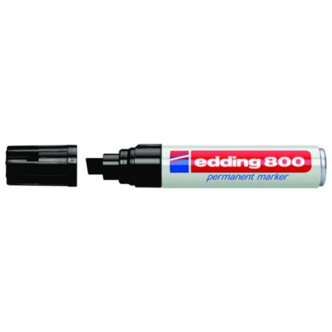 Edding 4-800001 Marcatore Permanente 800 Punta Scalpello 4-12mm Nero